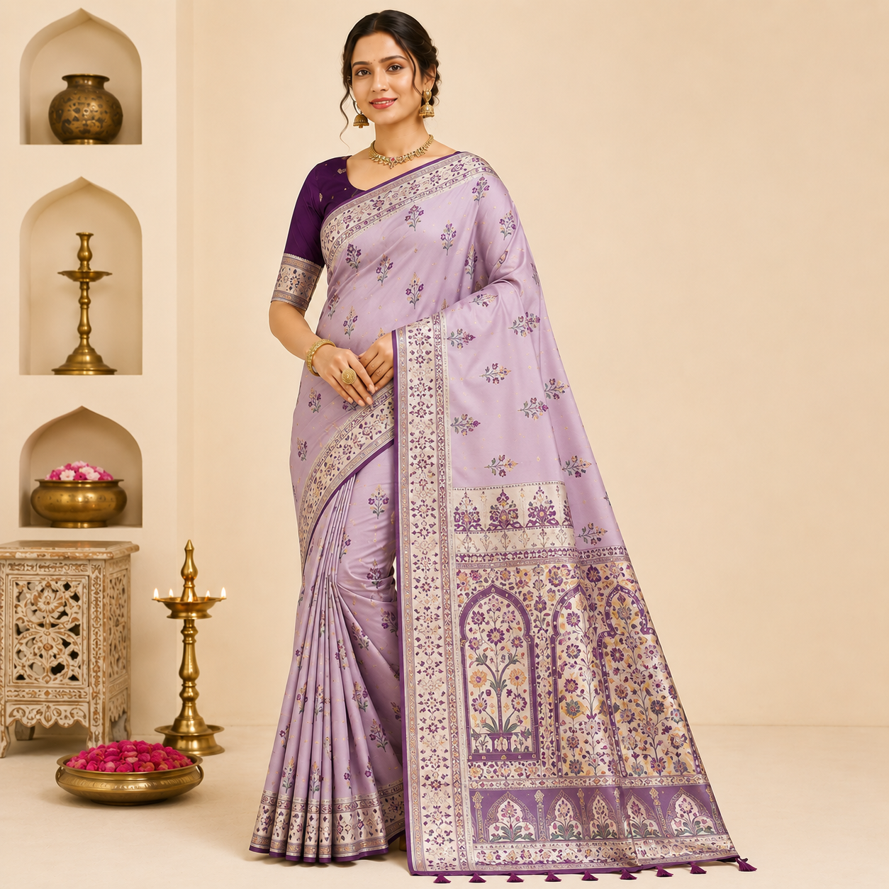 Royal Plum Banarasi Heritage Saree